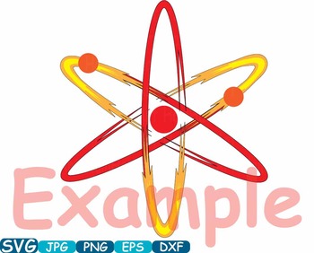 atom clipart fission