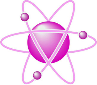 atom clipart pink