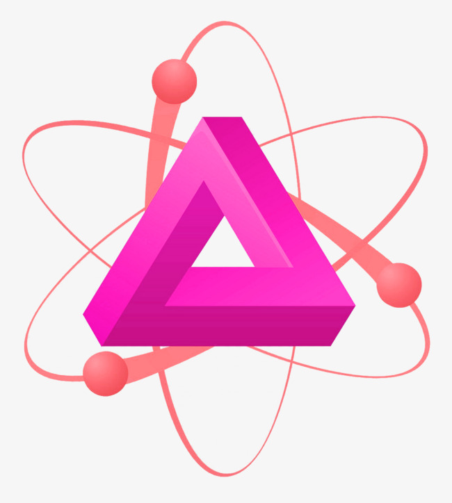 atom clipart pink