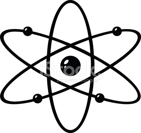 Atom science cartoon