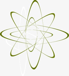Abstract logo and line. Atom clipart science technology
