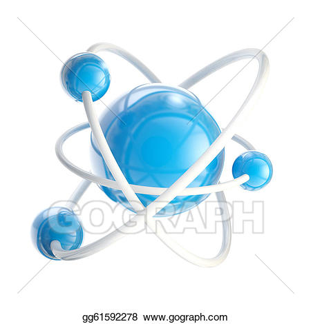 Stock illustration atomic structure. Atom clipart science technology