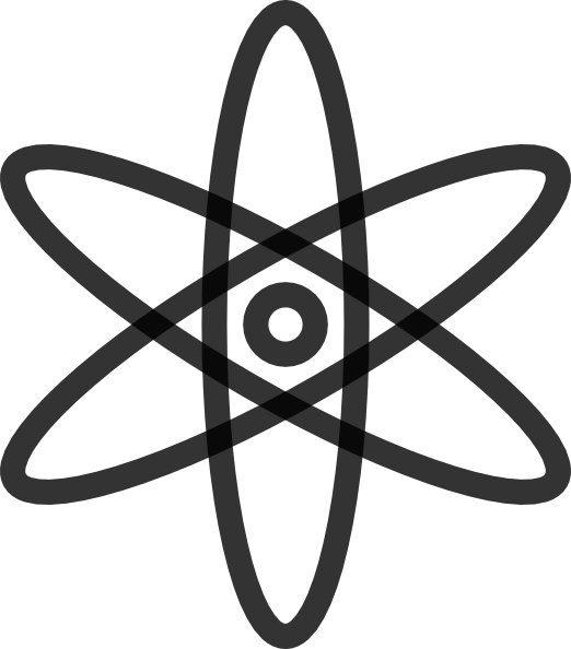 atom clipart stylized