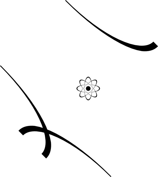 Atom clipart stylized. Clip art free vector