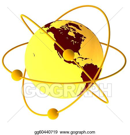 atom clipart yellow
