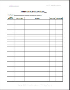 attendance clipart information sheet