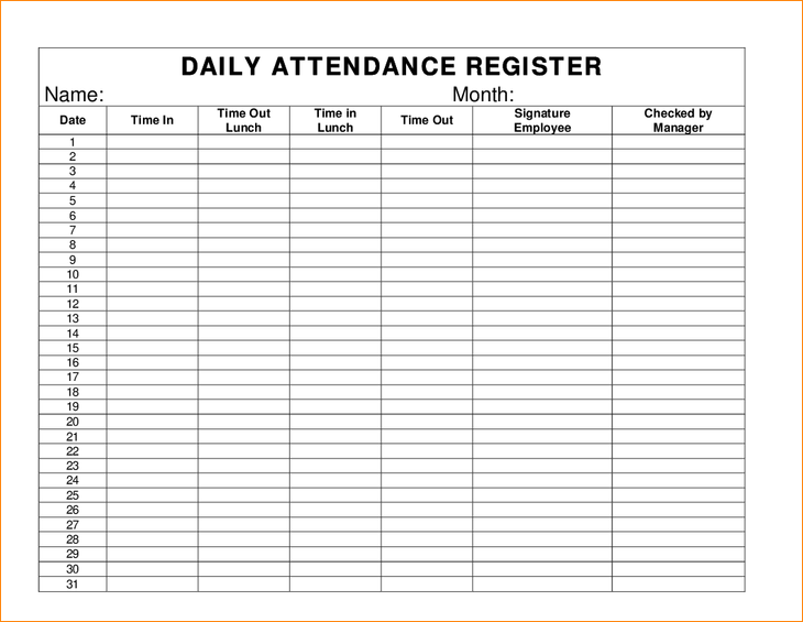 attendance clipart registration form