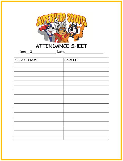 attendance clipart registration form