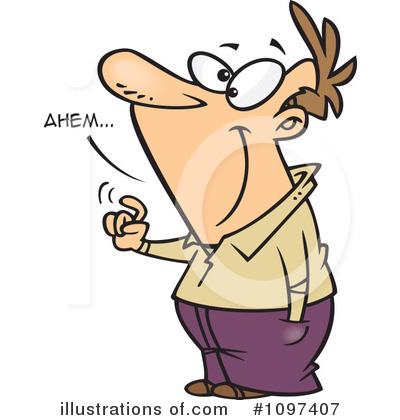 Illustration by toonaday royaltyfree. Attention clipart announcement