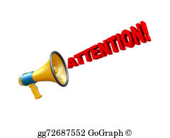 Listen word microphone stage. Attention clipart announcement
