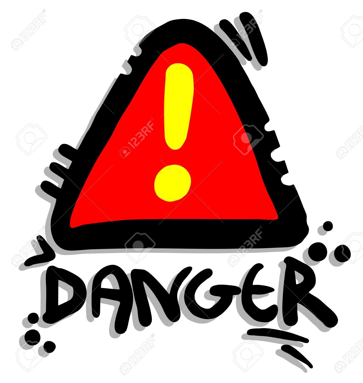 Unique gallery digital collection. Attention clipart danger
