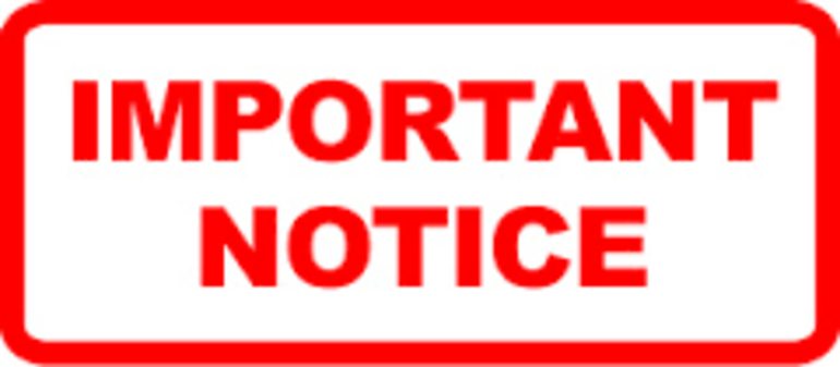 important clipart notice