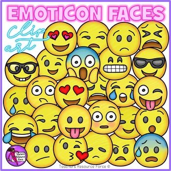Emoji clip art faces. Attention clipart smiley face
