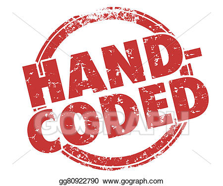Stock illustration hand coded. Attention clipart stamp