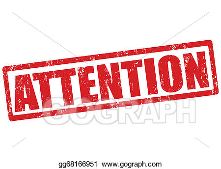Stamp clipart attention. Vector illustration eps 