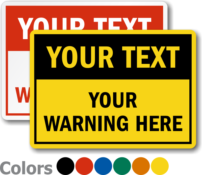 Sign template incep imagine. Attention clipart text