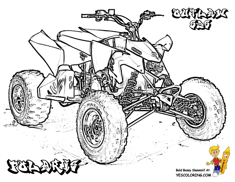 Awesome free wheeler printables. Atv clipart coloring page