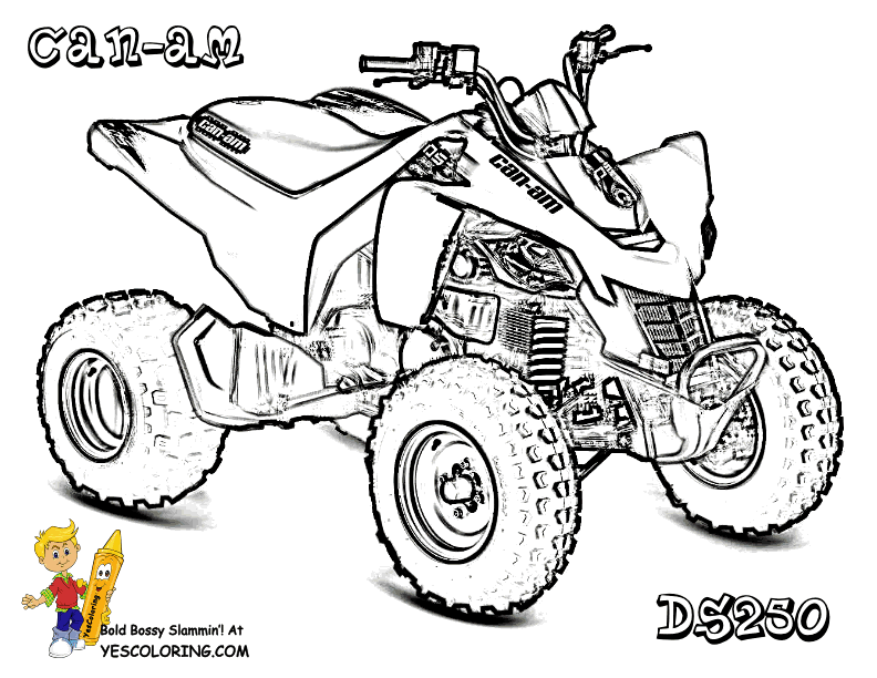 Free how to draw. Atv clipart drawing