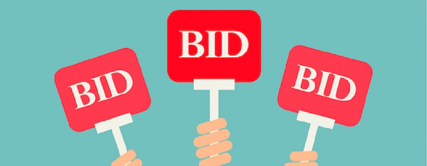 Is bidding at a. Auction clipart bid
