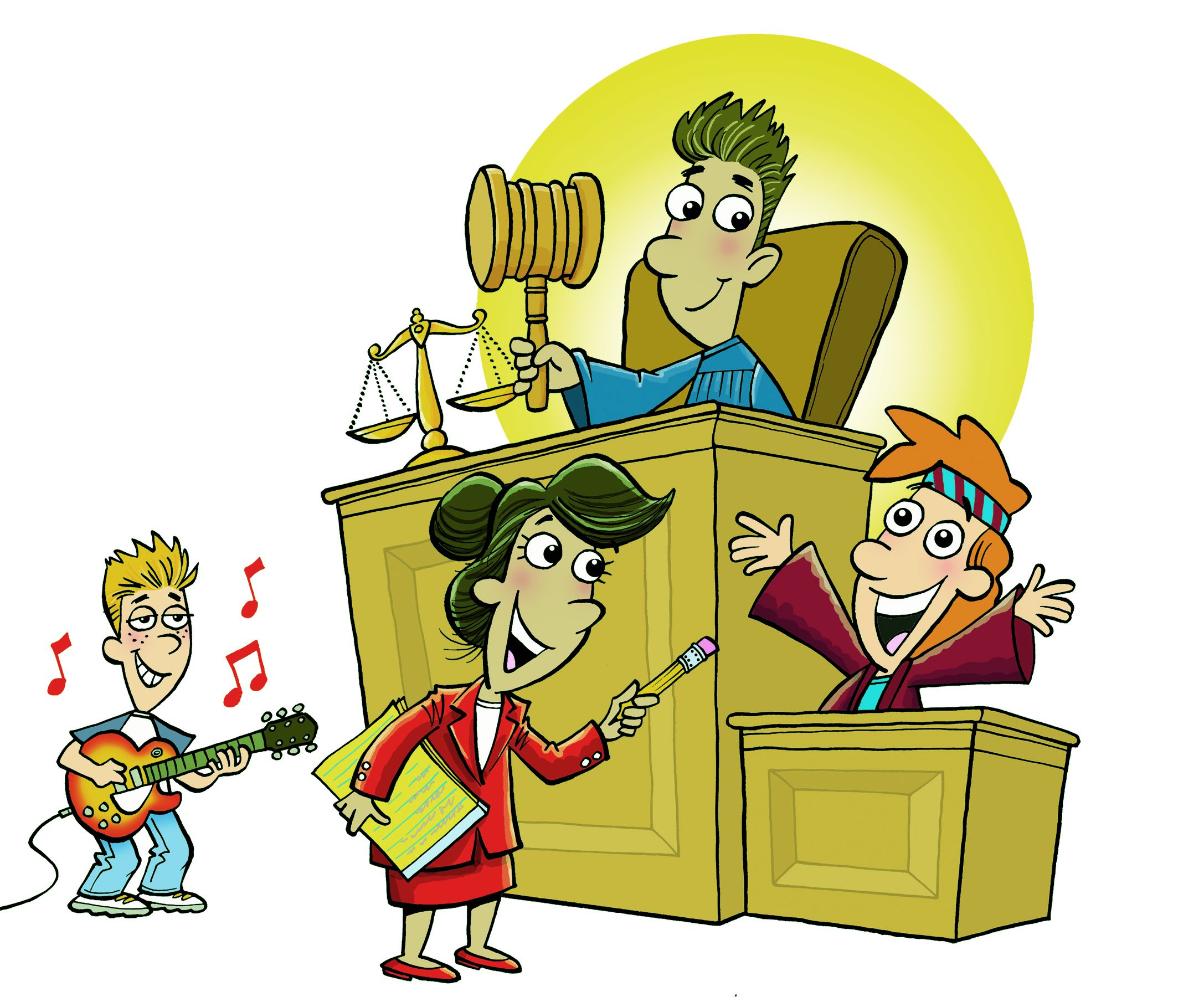 Judge clipart prosecution. Trial group