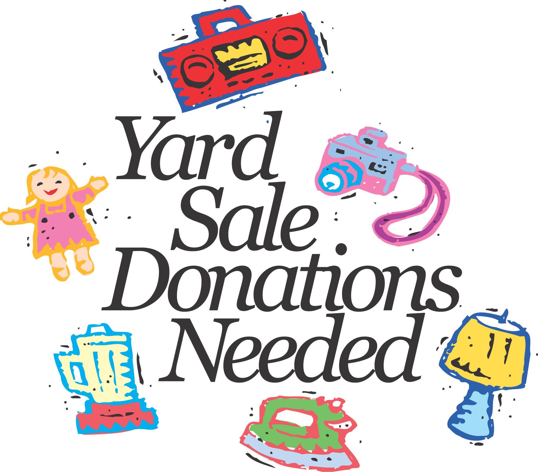 Yard donatins neede to. Baked goods clipart rummage sale