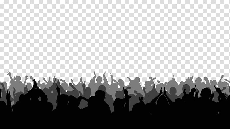 Silhouette of pwople illustration. Crowd clipart grey