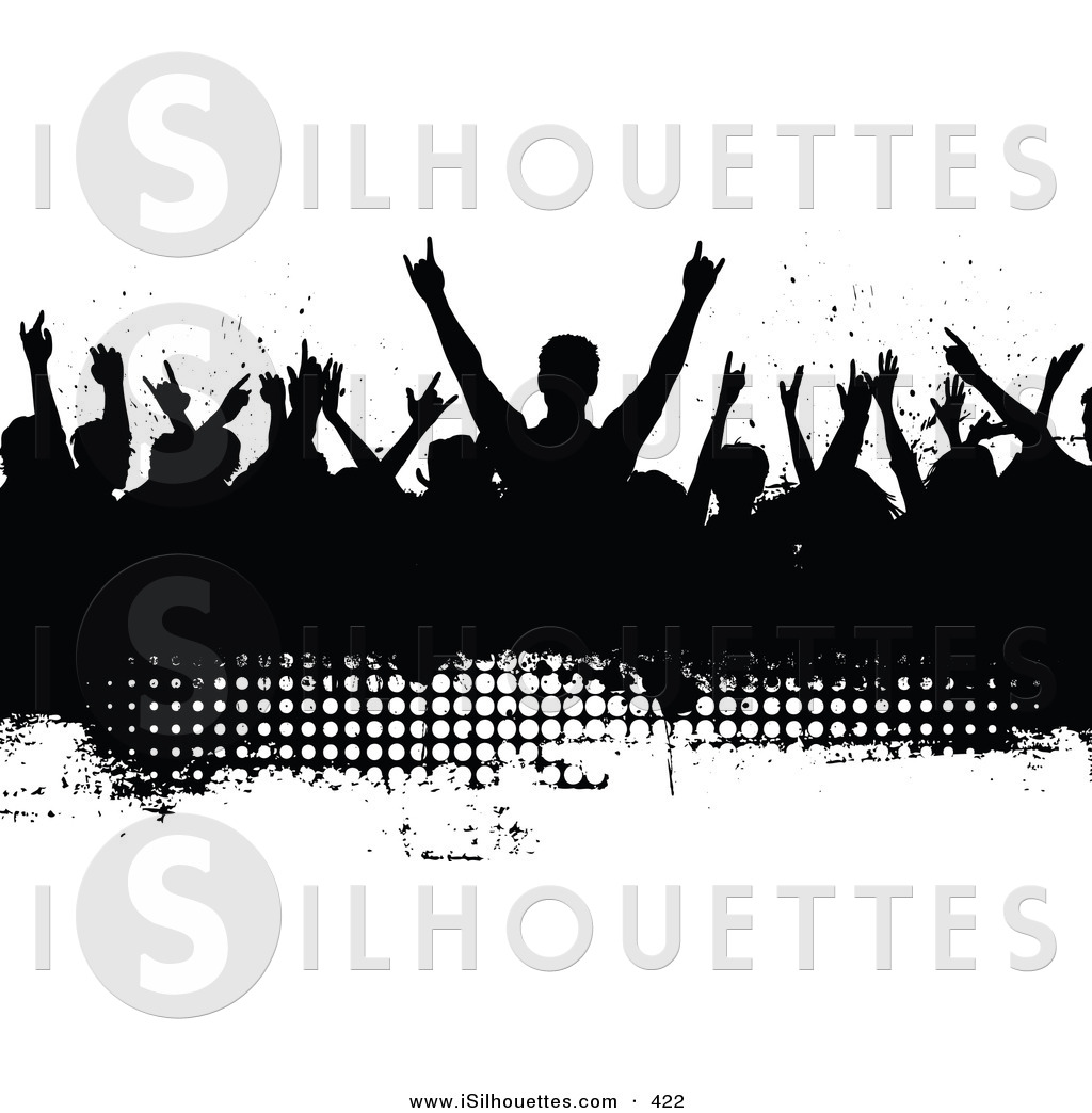 audience clipart black and white