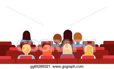 Audience clipart cinema. Vector stock hall empty