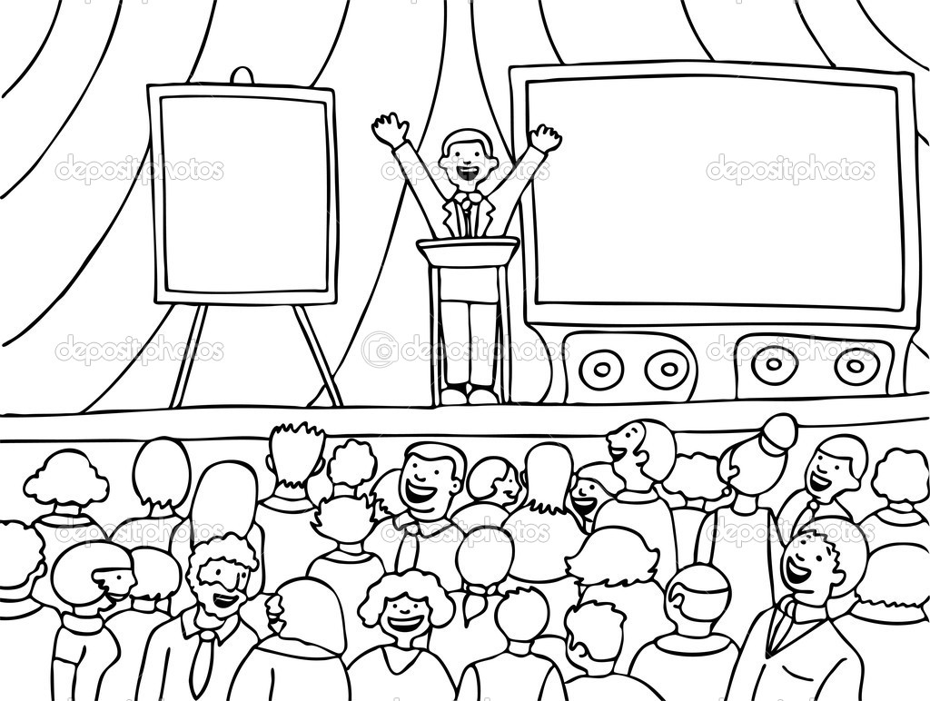 Audience clipart line art. Public speaking printingbrochures info