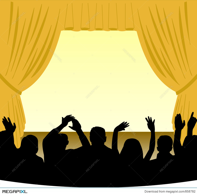 crowd clipart stage