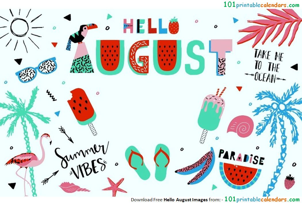 August clipart august 2016. Hello month quotes on
