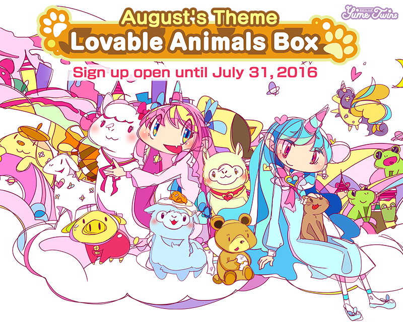 Yumetwins loveable animals tokyotreat. August clipart august theme