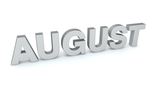 august clipart august word