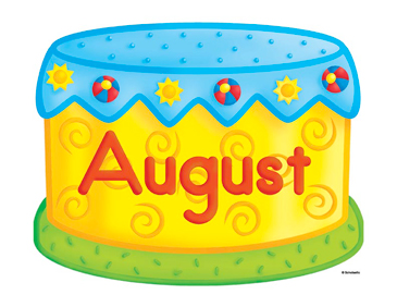 August clipart birthday cake. Printable clip art and