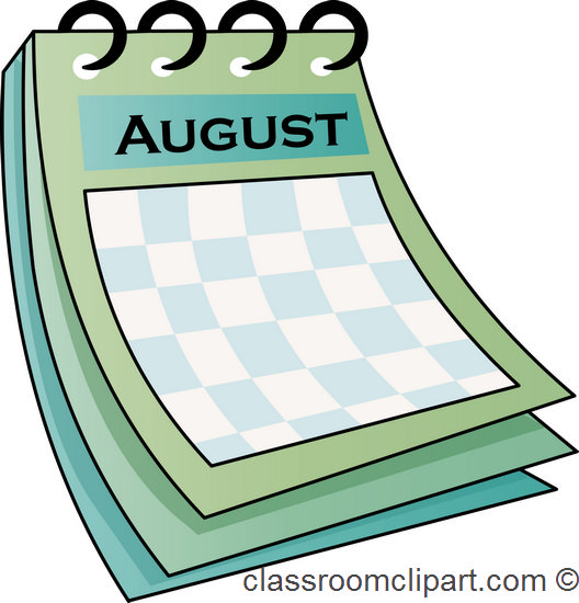 august clipart calendar