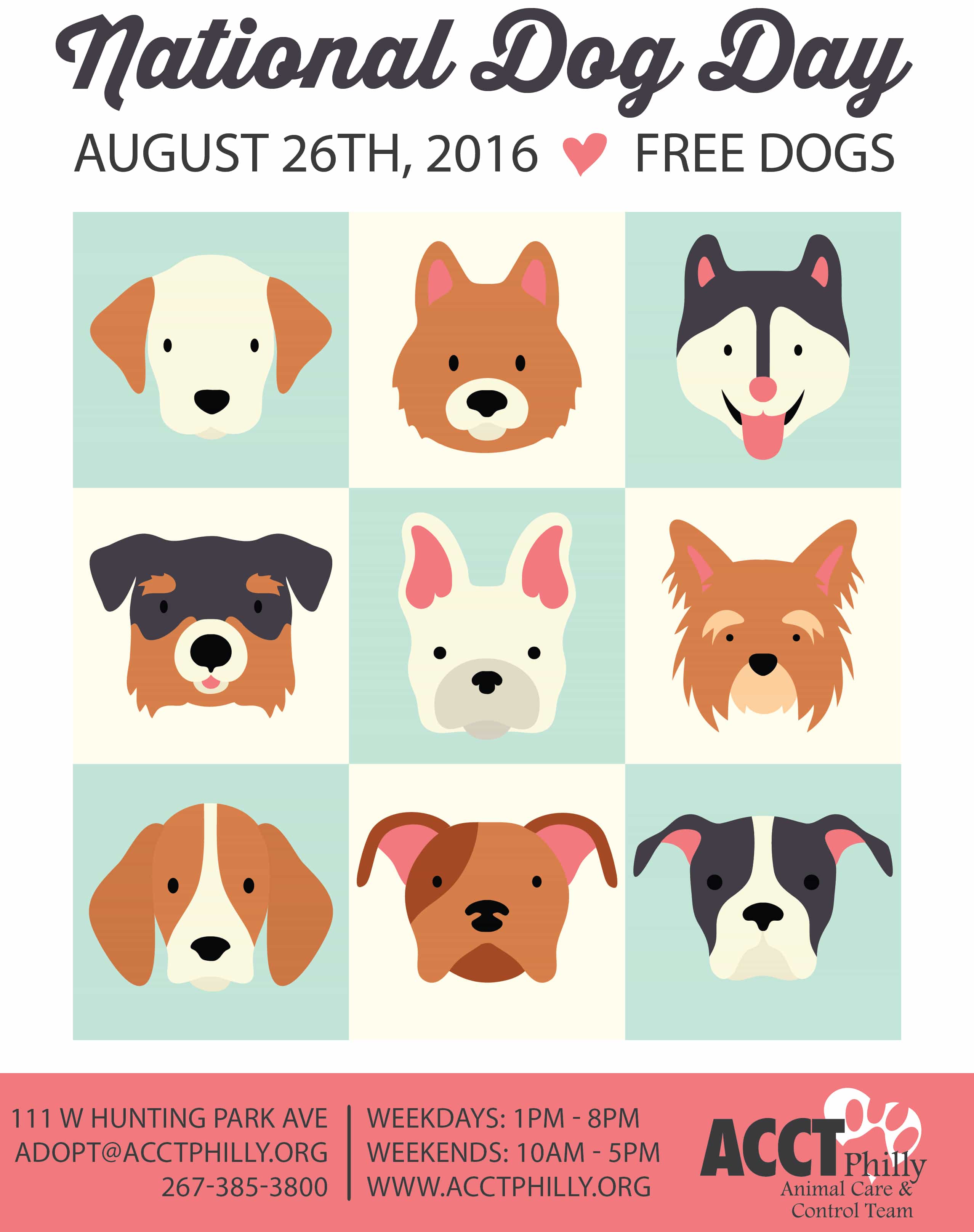 August clipart dog day. Adoption events and promotions