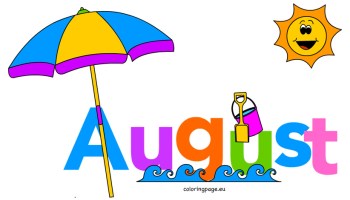 august clipart month year