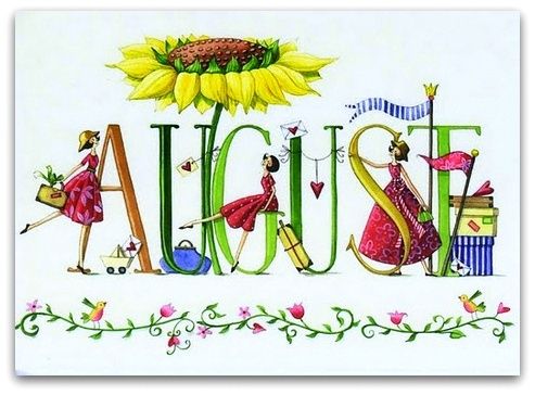 august clipart monthly
