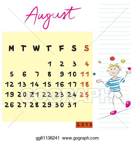 august clipart student