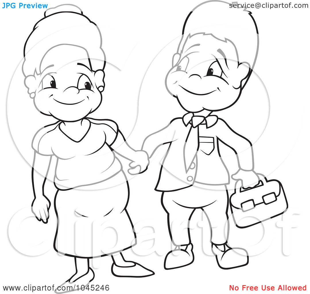 aunt clipart black and white