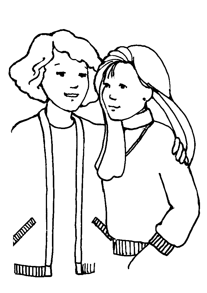 aunt clipart black and white