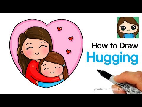 Aunt clipart mom happy. How to draw hugging