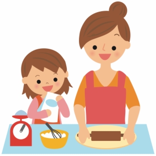 cooking clipart mother baking cake