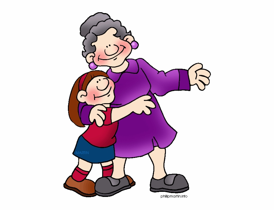 grandma clipart hugging