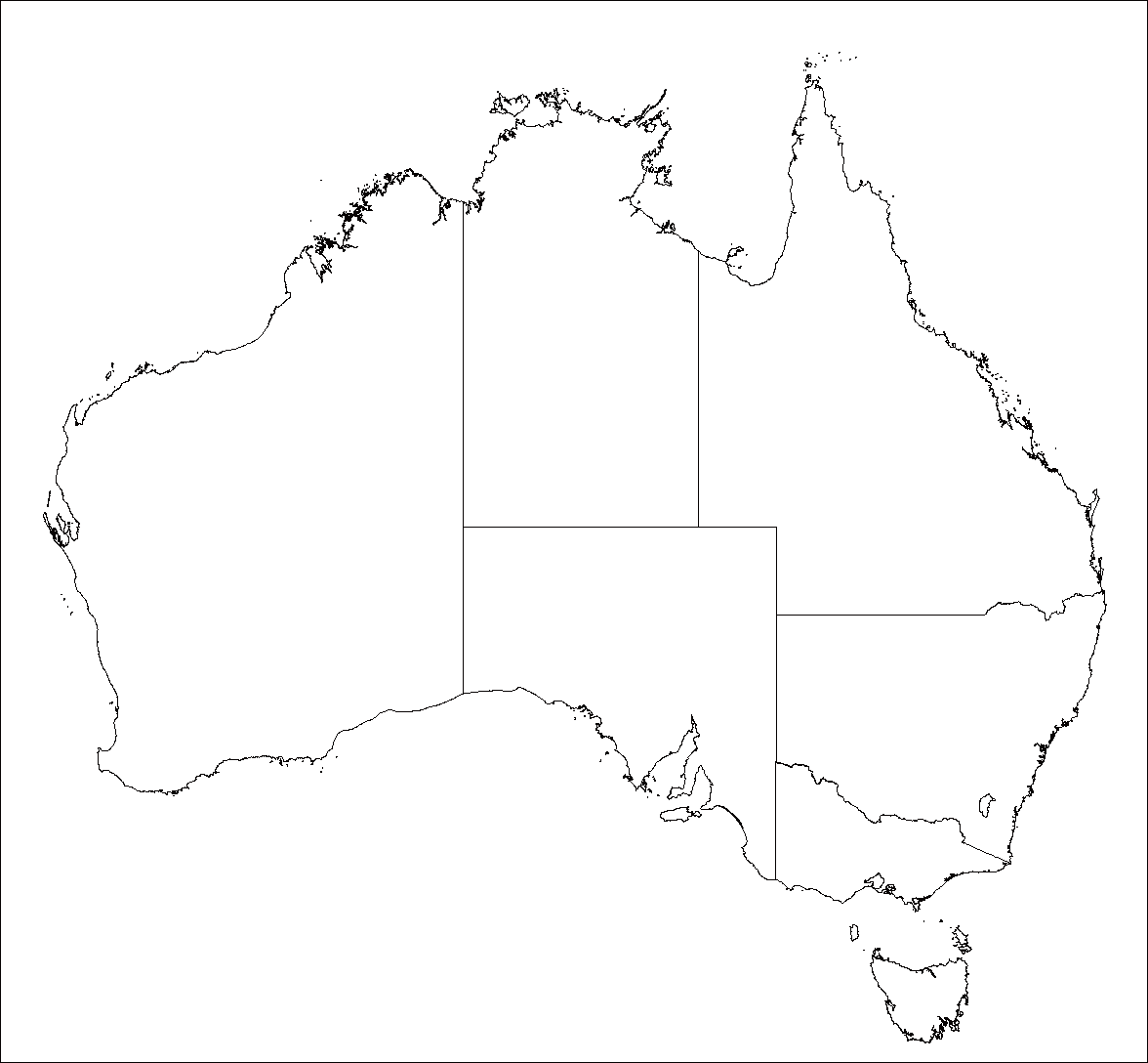 Australia clipart basic. Outline maps library 