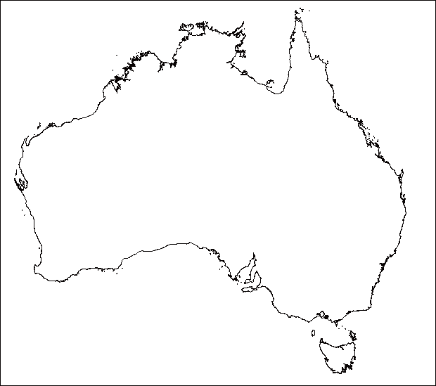 Outline maps library . Australia clipart basic