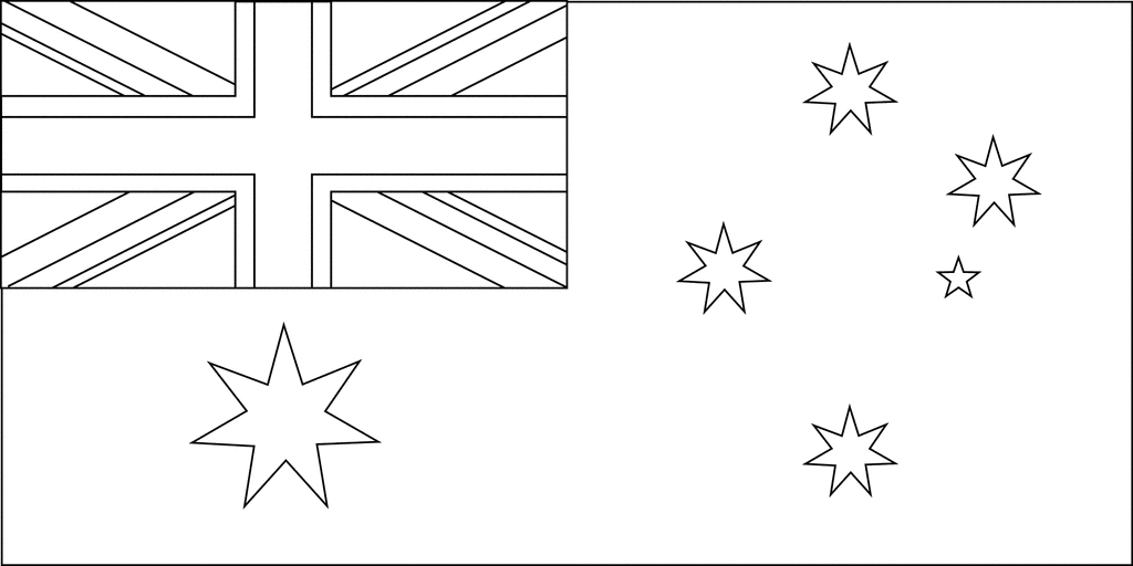 Australia clipart black and white. Flag of etc 