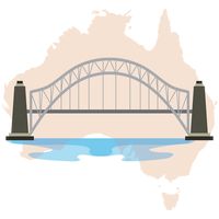 Collection of free sticker. Australia clipart bridge