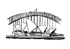 Australia clipart bridge. Sydney harbour by kaymarts
