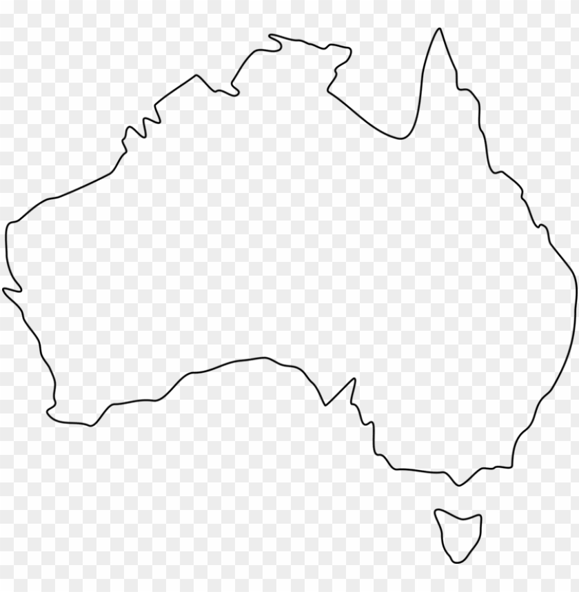 Australia clipart easy. Blank map geography simple